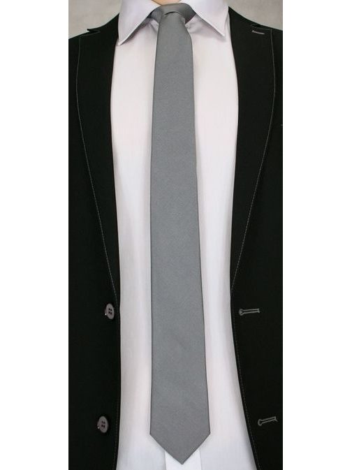 Elegantná strieborná pánska kravata