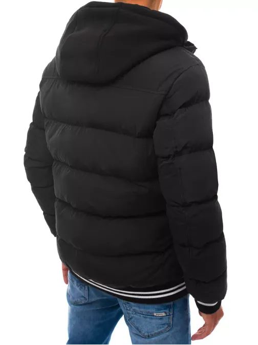 Trendová čierna bunda na zimu