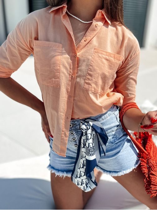 Trendy dámska marhuľová košeľa Stylish