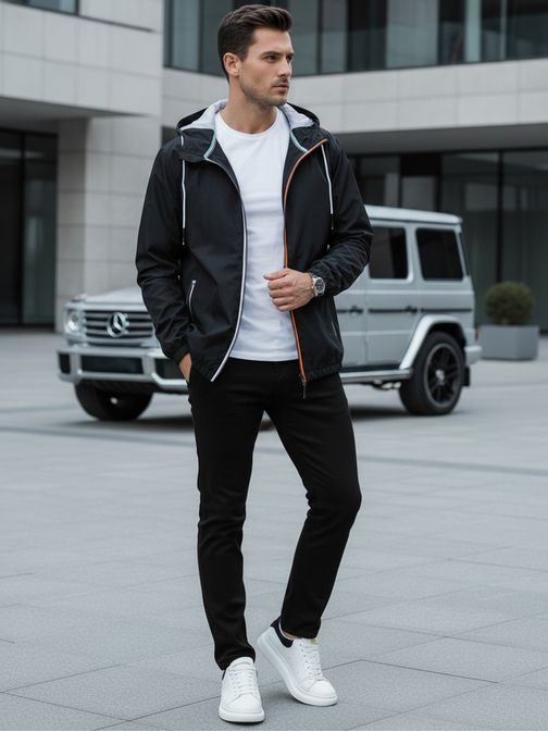 Jedinečná prechodná čierna bunda