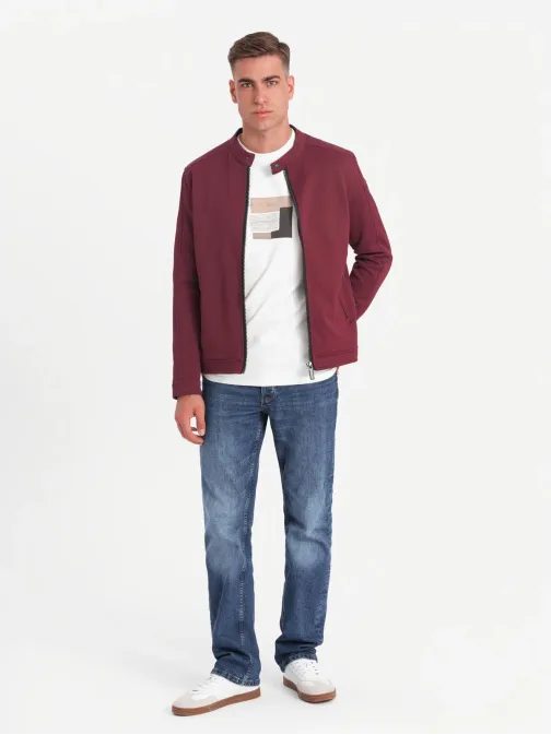 Cool bordová pánska bunda v2 c642