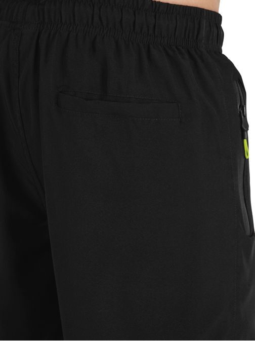 Čierne pánske plavky s vreckami na zips