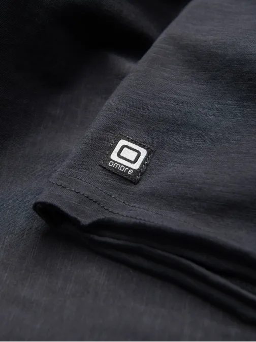 Trendy grafitové tričko bez potlače V7 TSCT-22SS-004