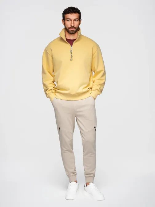 Jedinečné pánske béžové tepláky V3 PASK-0211