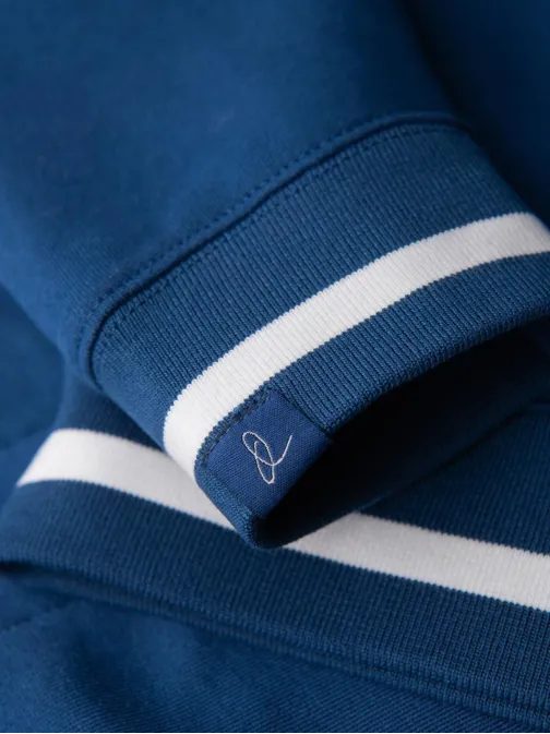 Pánska modrá mikina s nápisom V1 SSNZ-0244