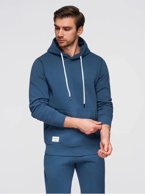 Trendy tepláková tmavomodrá súprava (mikina s kapucňou +tepláky) V4 Z121