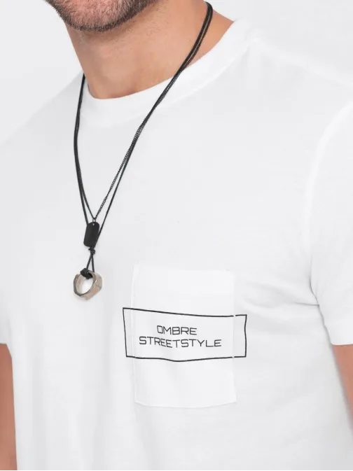 Biele tričko v štýle streetstyle V8 TSCT-0108