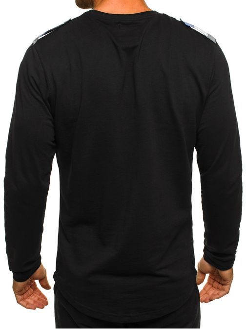 Čierno-nebeské štýlové tričko NEW YORK ATHLETIC 757