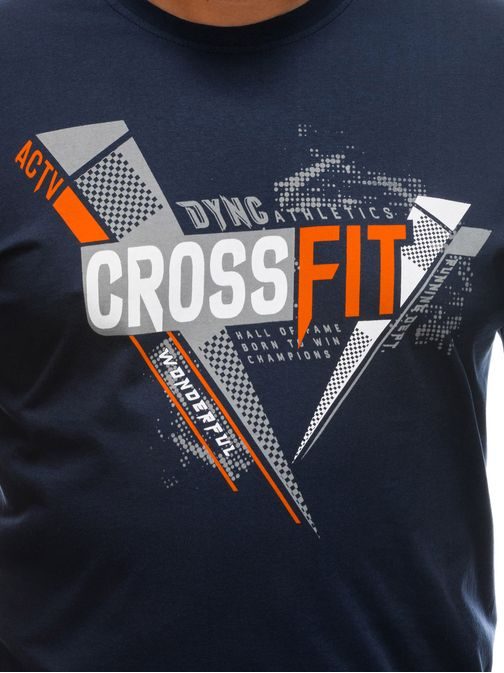 Granátové Plus Size tričko s potlačou CrossFit S1672