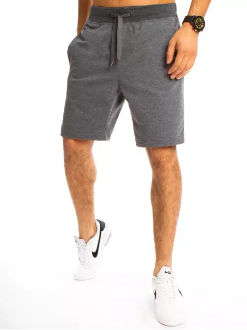 Tmavošedé teplákové kraťasy