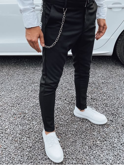 Slávnostné čierne nohavice pre pánov