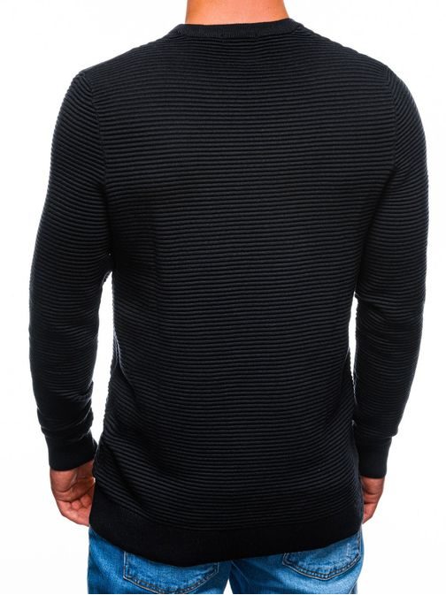 Čierny sveter so zipsom E166