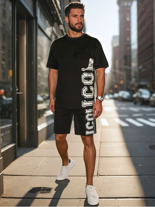 Štýlový pánsky komplet ICON v čiernej farbe