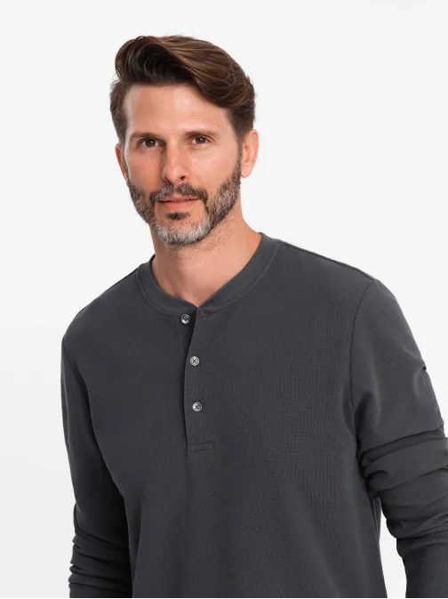 Grafitové úpletové pánske tričko V3 LSCL-0120