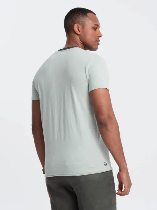 Trendy svetlo zelené tričko bez potlače V2 TSCT-22SS-004