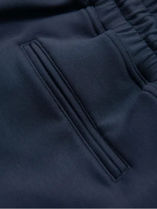 Trendy tmavo modré pánske kraťasy s logom V4 SRBC-0153