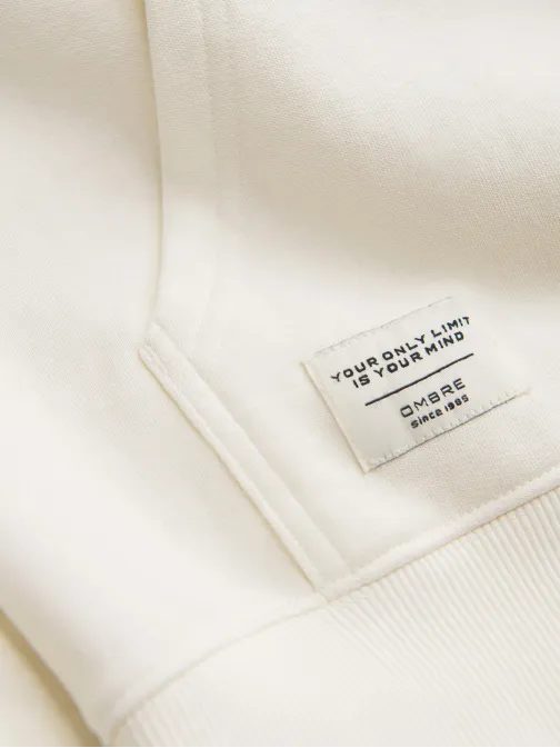 Módna krémová mikina s kapucňou SSBN-0270