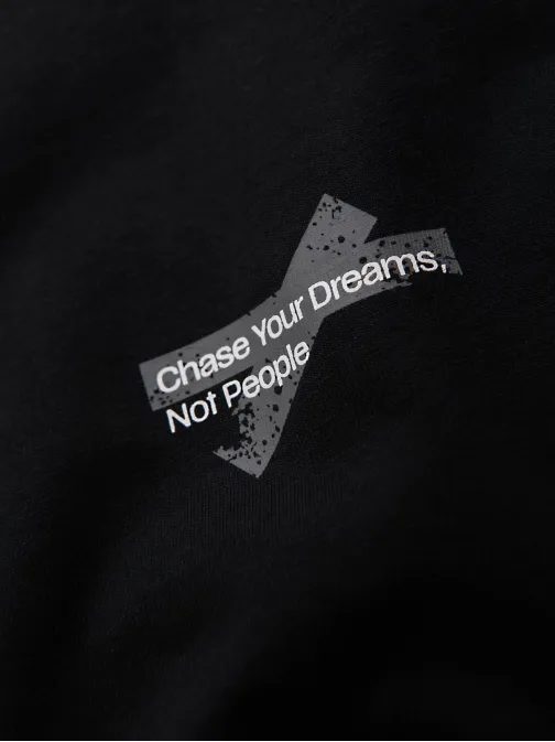 Pánske čierne tričko s dlhým rukávom a s nápisom V2 LSPT-0136