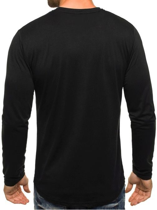Jednoduché tričko v čiernej farbe a nevýraznou potlačou STREET STAR MX128