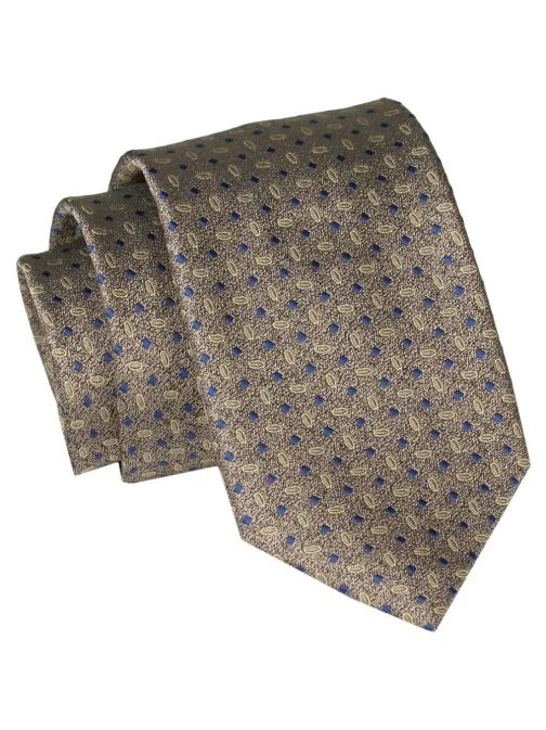 Béžová vzorovaná pánska kravata