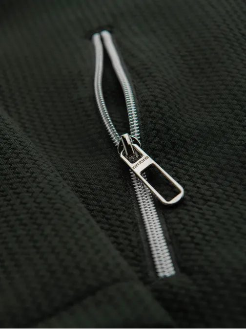 Tmavozelená pánska bunda so stojáčikom V3 JANP-0229