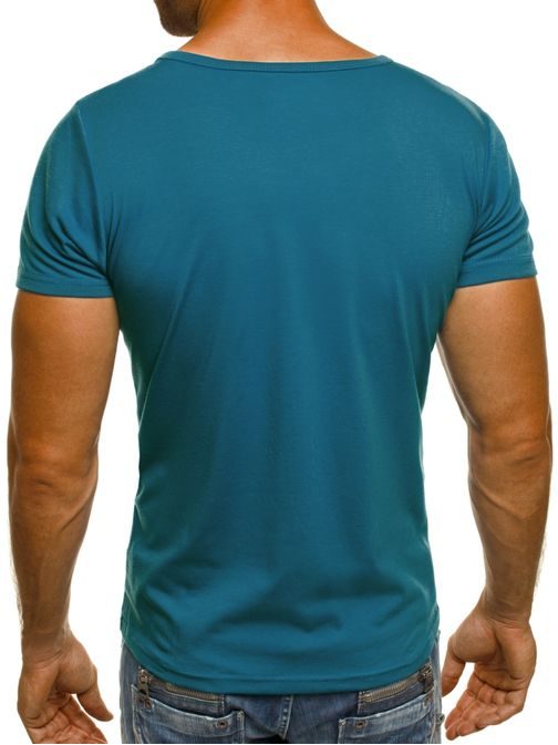 Klasické tričko vo farbe indigo J. STYLE 712006