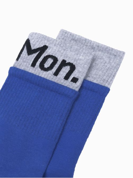 Modré pánske ponožky Pondelok U259