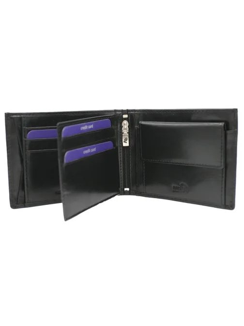 Kožená čierna pánska peňaženka RV