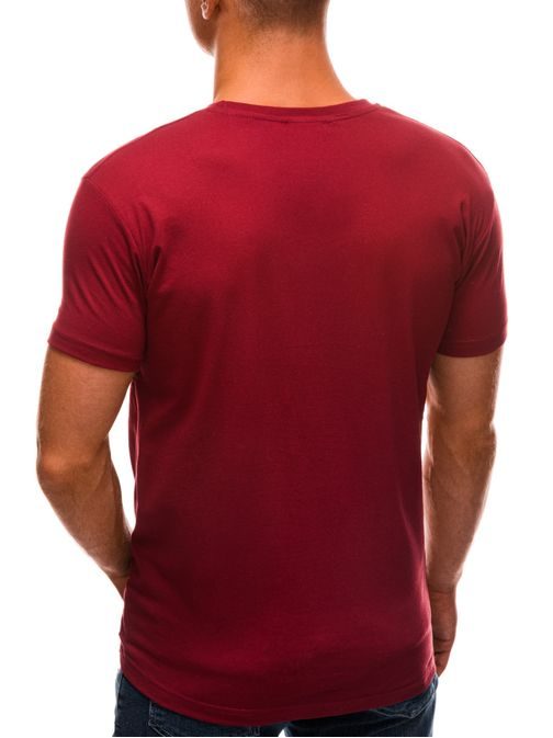 Tričko v tmavo-červenej farbe s nápisom Original S1486