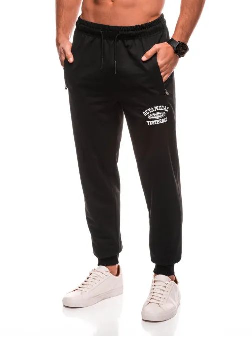 Originálne čierne tepláky s nápisom P1503