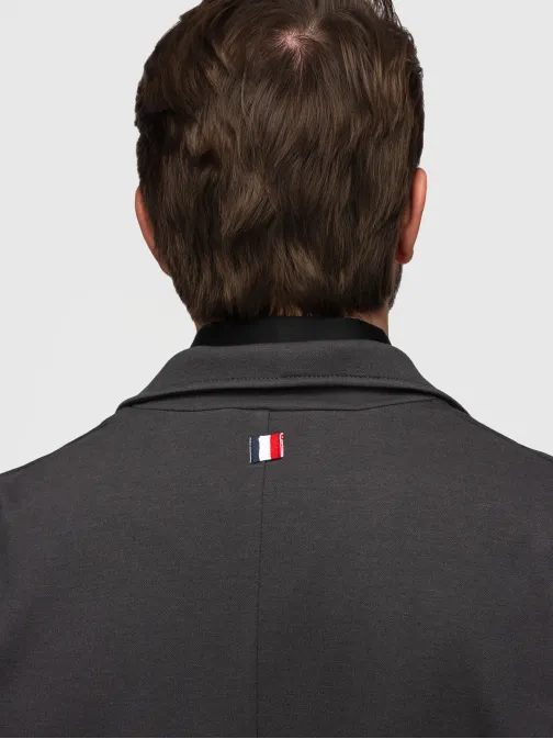 Grafitové športové slim fit sako V1 M165