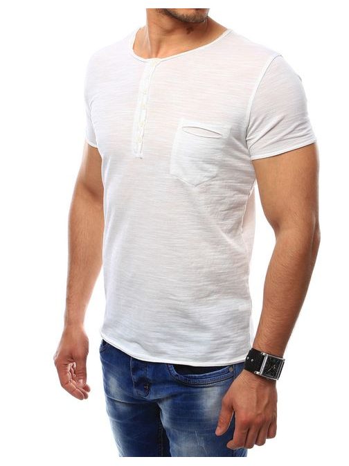 Biele trendy tričko s vreckom