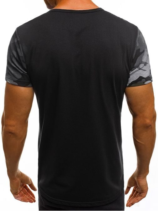 Čierne tričko s ombre potlačou JS/SS519