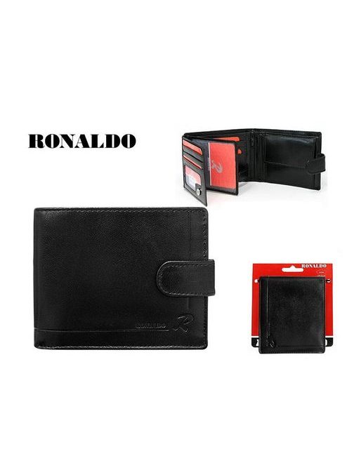 Elegantná čierna pánska peňaženka RONALDO