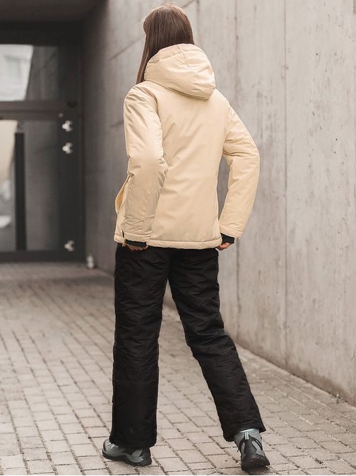 Béžová príjemná dámska zimná bunda JS/HH012/34Z