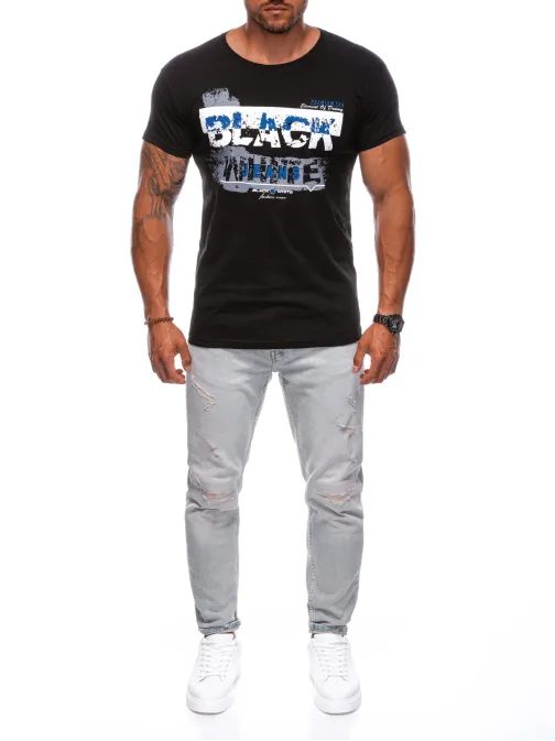 Čierne tričko s originálnym nápisom Black S1979