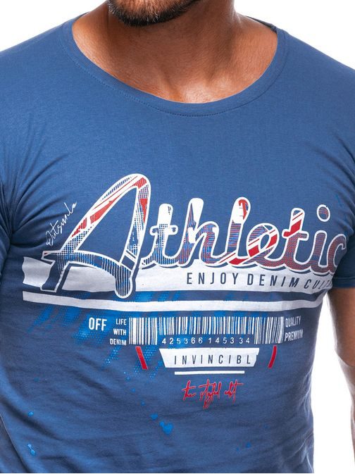 Modré tričko s nápisom Athletic S2018