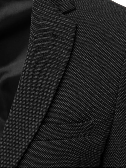 Trendy čierne moderné pánske sako