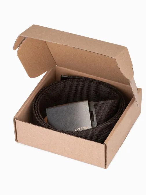 Látkový opasok v hnedej farbe A376