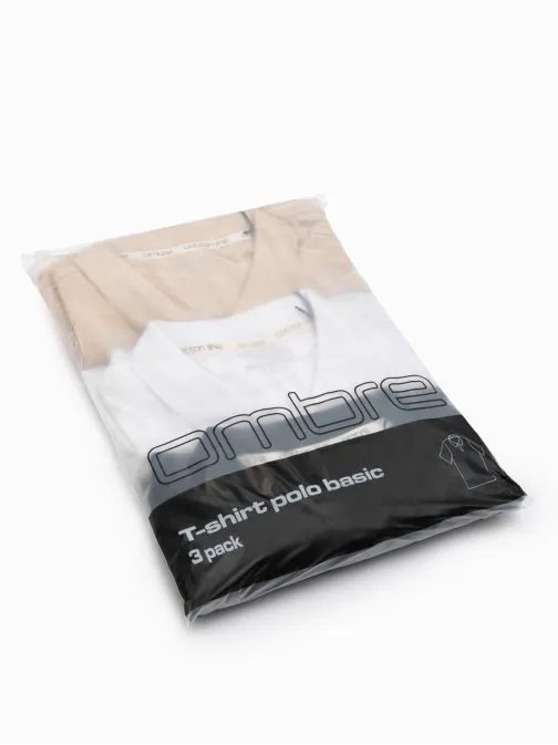 Trojbalenie farebných polokošieľ  mix V7 POBS-0171