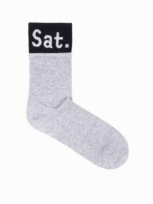 Šedé pánske ponožky Sobota U259