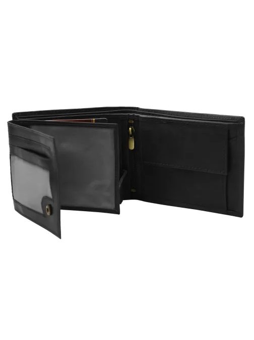 Módna čierna pánska peňaženka Peterson