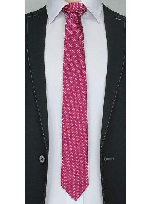 Bordová pánska kravata so vzorom