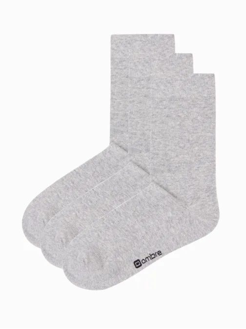 Štýlové šedé ponožiek V3 SOLS-0101 (3 ks)
