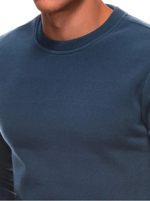 Základná tmavo modrá mikina bez kapucne V5 EM-SSBN-0100