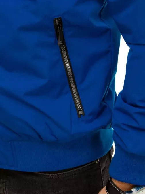 Trendová prechodná bunda v nebesky modrom prevedení