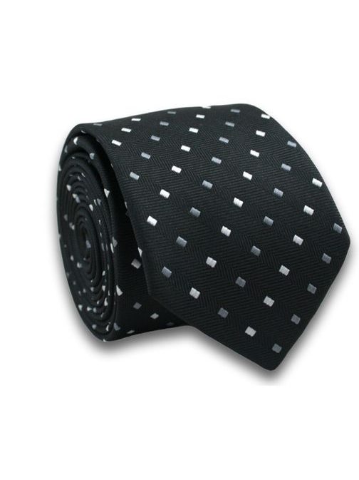 Čierna pánska kravata so vzorom