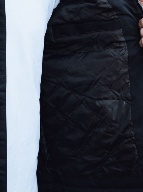 Modrá prešívaná pánska bunda na prechodné obdobie