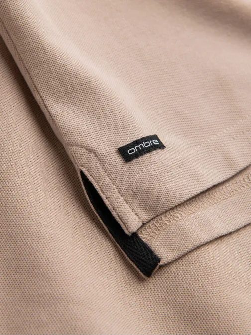 Pohodlná trendy béžová polokošeľa V5 TSCT-0156