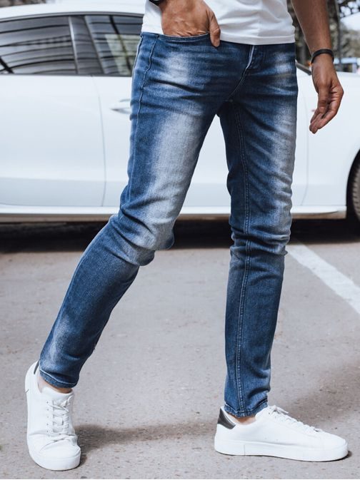 Trendy pohodlné džínsy modré